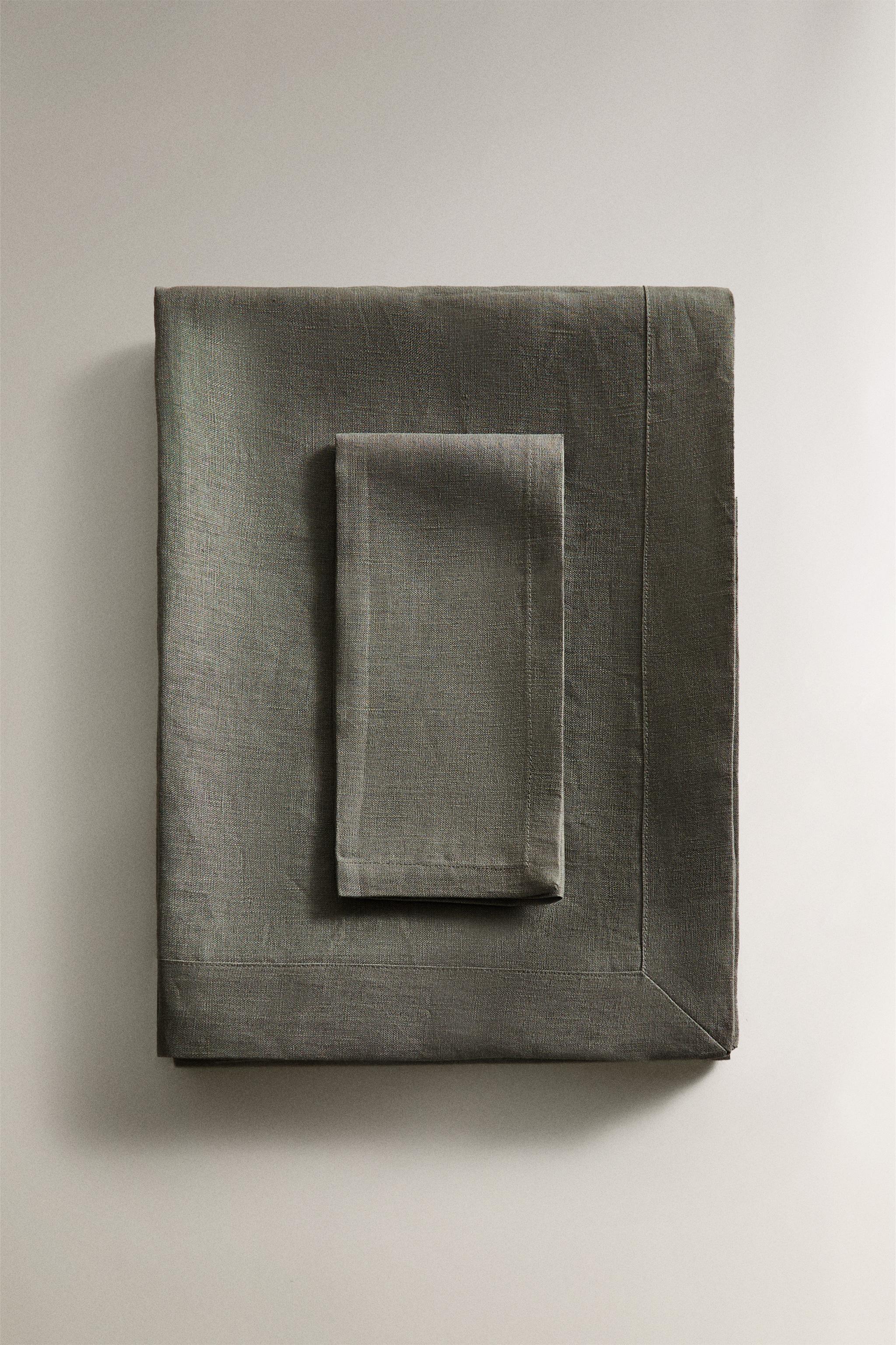 PLAIN COLORED LINEN TABLECLOTH